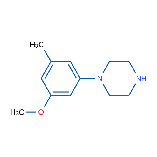1-(3-甲氧基-5-甲基苯基)哌嗪结构式