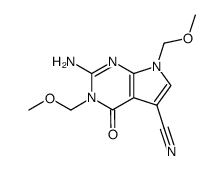 2-amino-3,7-bis(methoxymethyl)-4-oxo-4,7-dihydro-3H-pyrrolo[2,3-d]pyrimidine-5-carbonitrile Structure