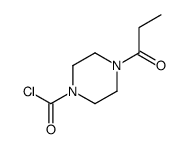 1-Piperazinecarbonyl chloride, 4-(1-oxopropyl)- (9CI) picture