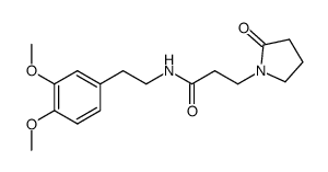 N-[2-(3,4-dimethoxyphenyl)ethyl]-3-(2-oxo-1-pyrrolidinyl)propionamide结构式