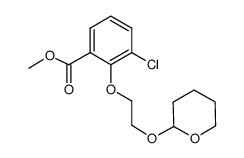 methyl 3-chloro-2-(2-((tetrahydro-2H-pyran-2-yl)oxy)ethoxy)benzoate结构式