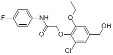 2-[2-chloro-6-ethoxy-4-(hydroxymethyl)phenoxy]-n-(4-fluorophenyl)-acetamide structure