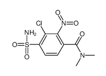 3-chloro-N,N-dimethyl-2-nitro-4-sulfamoylbenzamide Structure