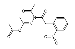 2-nitrobenzeneacetic acid 1-acetyl-2-<1-(acetyloxy)ethylidene>hydrazide Structure