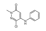 5-anilino-6-chloro-2-methylpyridazin-3-one结构式