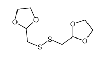 2-[(1,3-dioxolan-2-ylmethyldisulfanyl)methyl]-1,3-dioxolane Structure