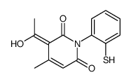 3-(1-hydroxyethylidene)-4-methyl-1-(2-sulfanylphenyl)pyridine-2,6-dione Structure