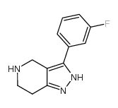 3-(3-Fluorophenyl)-4,5,6,7-tetrahydro-2H-pyrazolo[4,3-c]pyridine结构式