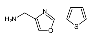 4-Oxazolemethanamine, 2-(2-thienyl) Structure