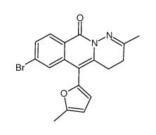 7-bromo-2-methyl-5-(5-methyl-2-furyl)-3,4-dihydro-10H-pyridazino[1,6-b]isoquinolin-10-one结构式