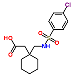 [1-({[(4-Chlorophenyl)sulfonyl]amino}methyl)cyclohexyl]acetic acid结构式