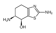 (6S,7S)-2,6-diamino-7-hydroxy-4,5,6,7-tetrahydrobenzothiazole structure