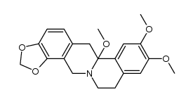 6a,8,9-trimethoxy-6,11,12,14-tetrahydro-6aH-[1,3]dioxolo[4,5-h]isoquino[2,1-b]isoquinoline结构式