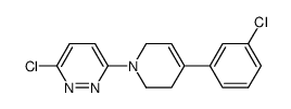 3-chloro-6-[4-(3-chlorophenyl)-3,6-dihydro-1(2 H)-pyridinyl]-pyridazine结构式