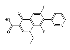 6,8-difluoro-7-(3-pyridyl)-1-ethyl-1,4-dihydroquinol-4-one 3-carboxylic acid结构式