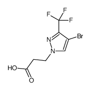 3-[4-Bromo-3-(trifluoromethyl)-1H-pyrazol-1-yl]propanoic acid structure