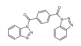 1,1'-(1,4-phenylenedicarbonyl)bis-(1H-1,2,3-benzotriazole) structure