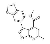 methyl 3-(benzo[d][1,3]dioxol-5-yl)-6-methylisoxazolo[5,4-b]pyridine-4-carboxylate structure