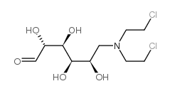 6-(bis(2-chloroethyl)amino)-6-deoxyglucose结构式