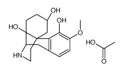 3-methoxy-5,6,7,8,9,10-hexahydro-8aH-9,4b-(epiminoethano)phenanthrene-4,6,8a-triol acetate Structure