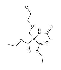 Acetylamino-(2-chlor-aethoxymethyl)-malonsaeure-diaethylester Structure