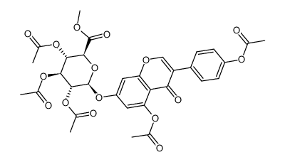 4',5-Di-O-acetyl Genistein 7-(Tri-O-acetyl-β-D-glucuronic Acid Methyl Ester) Structure