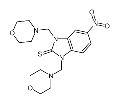 1,3-bis(morpholin-4-ylmethyl)-5-nitrobenzimidazole-2-thione Structure