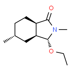 1H-Isoindol-1-one,3-ethoxyoctahydro-2,5-dimethyl-,(3alpha,3aalpha,5bta,7aalpha)-(9CI)结构式