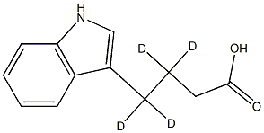 Indole-3-butyric Acid-d4 Structure