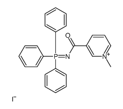 Pyridinium, 1-methyl-3-(((triphenylphosphoranylidene)amino)carbonyl)-,iodide结构式