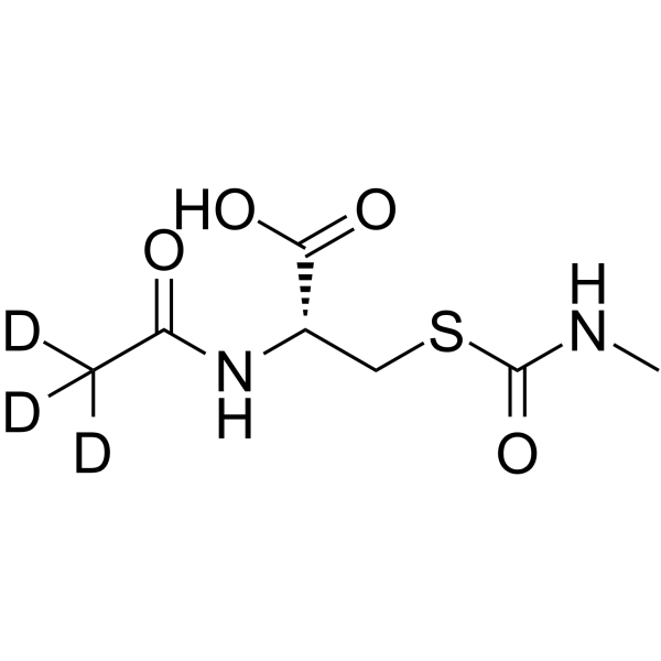 N-Acetyl-S-(N-methylcarbamoyl)-L-cysteine-d3 structure