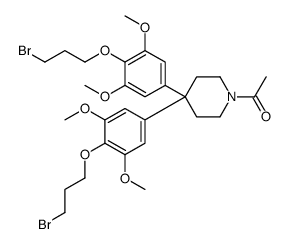 1-[4,4-bis[4-(3-bromopropoxy)-3,5-dimethoxyphenyl]piperidin-1-yl]ethanone结构式