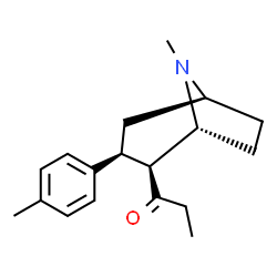 2-propanoyl-3-(4-tolyl)tropane structure