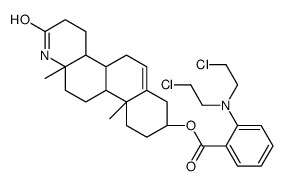 [(4aS,4bR,8S,10aR,10bS,12aS)-10a,12a-dimethyl-2-oxo-3,4,4a,4b,5,7,8,9,10,10b,11,12-dodecahydro-1H-naphtho[2,1-f]quinolin-8-yl] 2-[bis(2-chloroethyl)amino]benzoate结构式