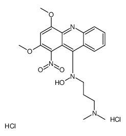 N-(2,4-dimethoxy-1-nitro-acridin-9-yl)-N-(3-dimethylaminopropyl)hydrox ylamine dihydrochloride结构式