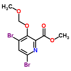 Methyl 4,6-dibromo-3-(methoxymethoxy)-2-pyridinecarboxylate结构式