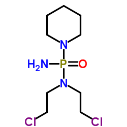 N-(amino-(1-piperidyl)phosphoryl)-2-chloro-N-(2-chloroethyl)ethanamine structure