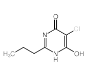 5-chloro-6-hydroxy-2-propyl-3H-pyrimidin-4-one Structure