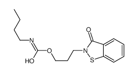 3-(3-oxo-1,2-benzothiazol-2-yl)propyl N-butylcarbamate Structure