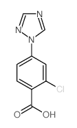 2-chloro-4-(1H-1,2,4-triazol-1-yl)benzenecarboxylic acid结构式