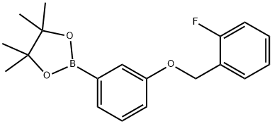 2-{3-[(2-fluorophenyl)methoxy]phenyl}-4,4,5,5-tetramethyl-1,3,2-dioxaborolane picture