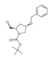 tert-butyl (2R,4R)-4-(benzyloxy)-2-formylpyrrolidine-1-carboxylate Structure