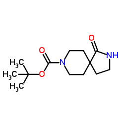 tert-butyl 1-oxo-2,8-diazaspiro[4.5]decane-8-carboxylate structure