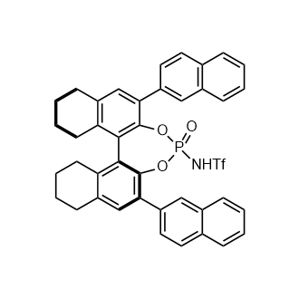 (11bS)-N-(2,6-二(萘-2-基)-4-氧化-8,9,10,11,12,13,14,15-八氢二萘并[2,1-d:1',2'-f][1,3,2]二氧杂磷杂环庚-4-基)-1,1,1-三氟甲磺酰胺结构式