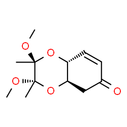 (2S,3S,4aR,8aR)-2,3,4a,8a-Tetrahydro-2,3-dimethoxy-2,3-dimethyl-1,4-benzodioxin-6(5H)-one结构式