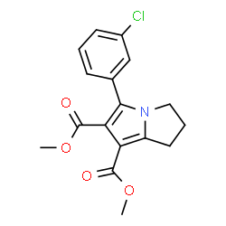 Dimethyl 5-(3-chlorophenyl)-2,3-dihydro-1H-pyrrolizine-6,7-dicarboxylate结构式