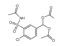 N-Acetyl-2-chlor-5-diacetoxymethyl-benzolsulfonamid Structure