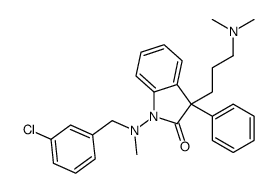 1-[(3-chlorophenyl)methyl-methylamino]-3-[3-(dimethylamino)propyl]-3-phenylindol-2-one Structure