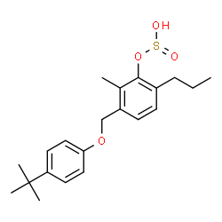 Sulfurous acid 1-[(p-tert-butylphenoxy)methyl]propyl=2-methylphenyl ester结构式