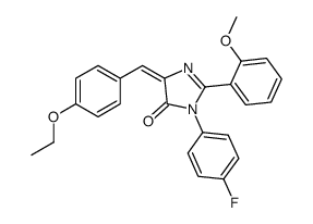 4H-Imidazol-4-one,5-[(4-ethoxyphenyl)methylene]-3-(4-fluorophenyl)-3,5-dihydro-2-(2-methoxyphenyl)- structure